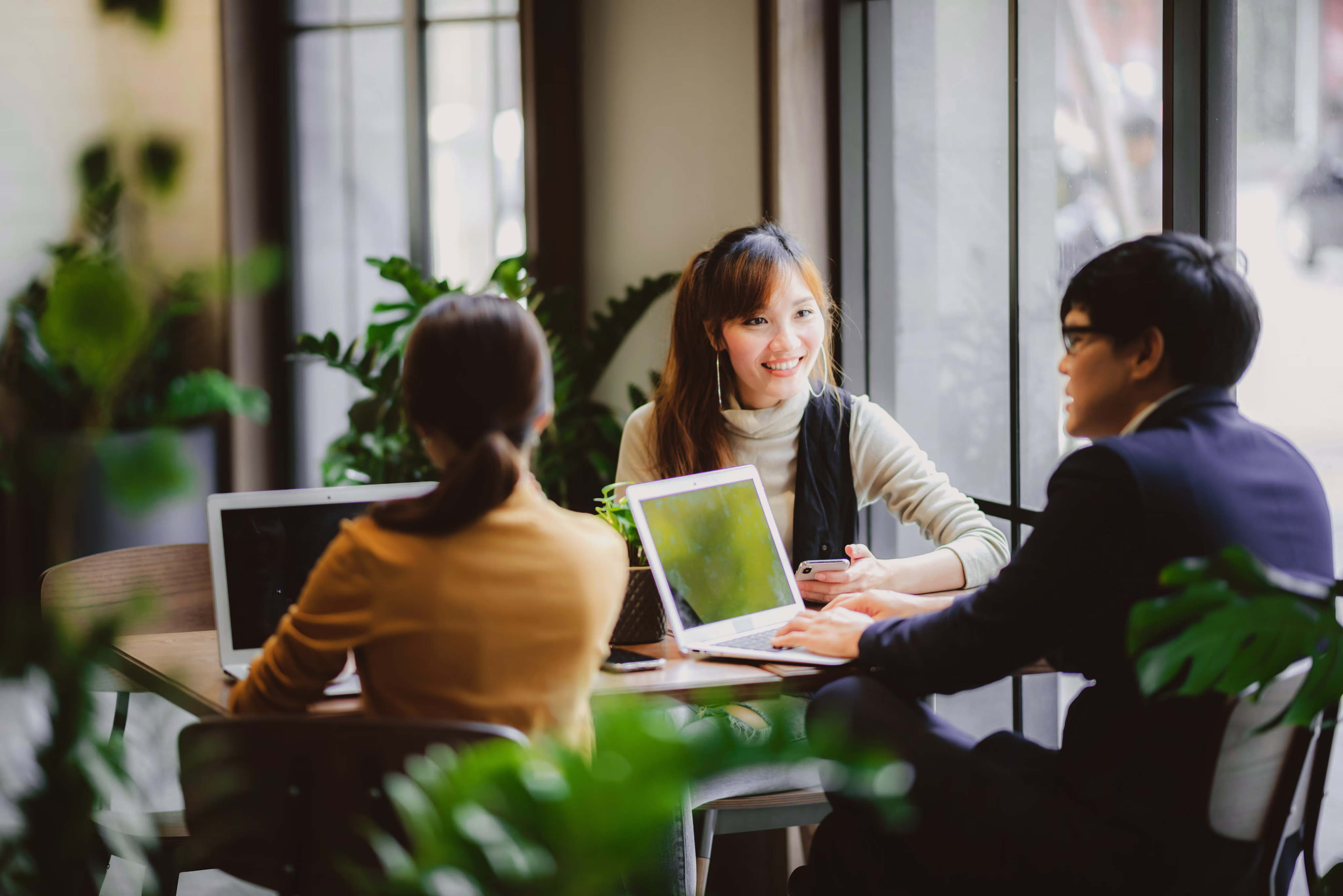 People in collaborative workspace